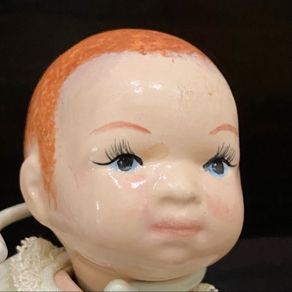 Vintage Porcelain Bisque Collectible 5” Baby Doll - Picture 7 of 9